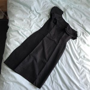 J. Crew Black One Shoulder Dress